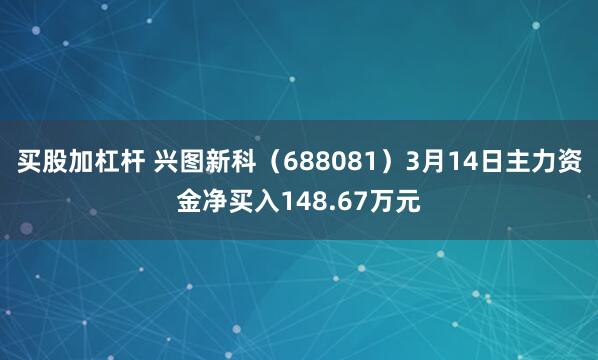 买股加杠杆 兴图新科（688081）3月14日主力资金净买入148.67万元