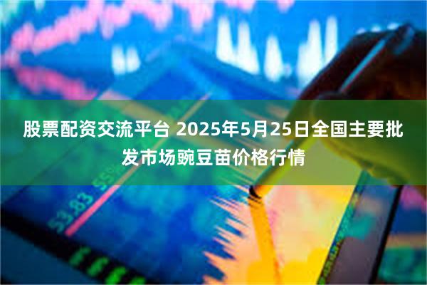 股票配资交流平台 2025年5月25日全国主要批发市场豌豆苗价格行情
